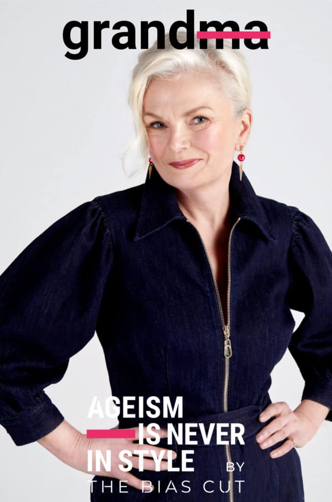 Strike Out Ageism campaign The Bias Cut with word Grand