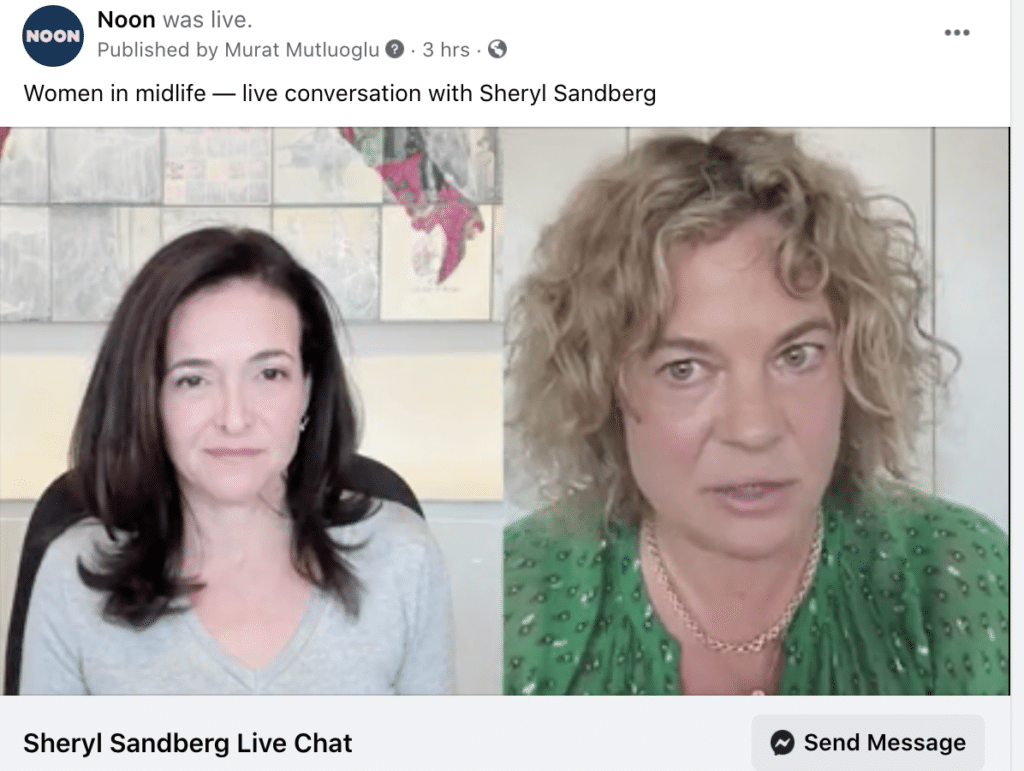 Sheryl Sandberg talks to Eleanor Mills on Noon