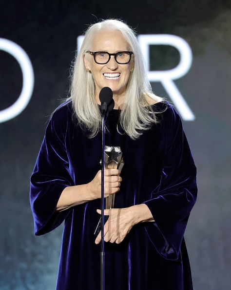 Jane Campion winning for Power of the Dog