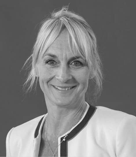 Louise Minchin black and white portrait