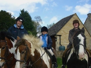 Peggy Reynolds on her horse