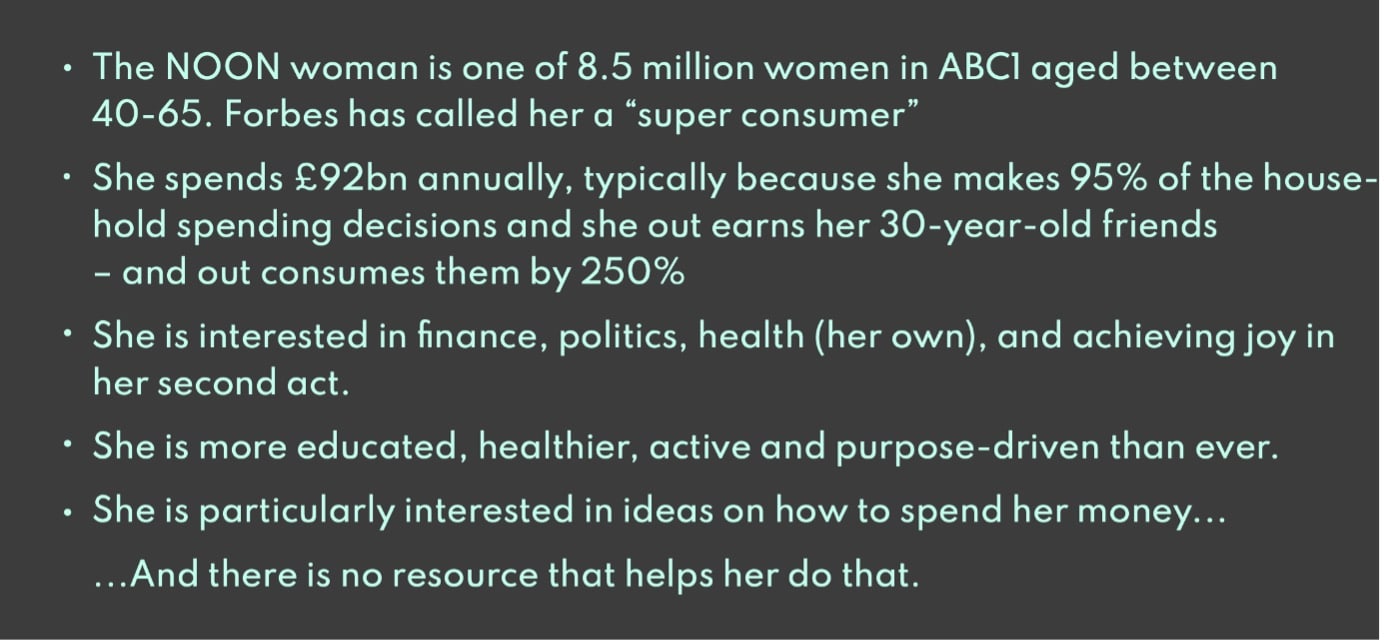 Who is the Noon woman research