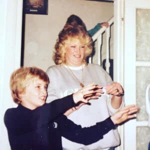 Tracey Woodward's mother with her brother Neil