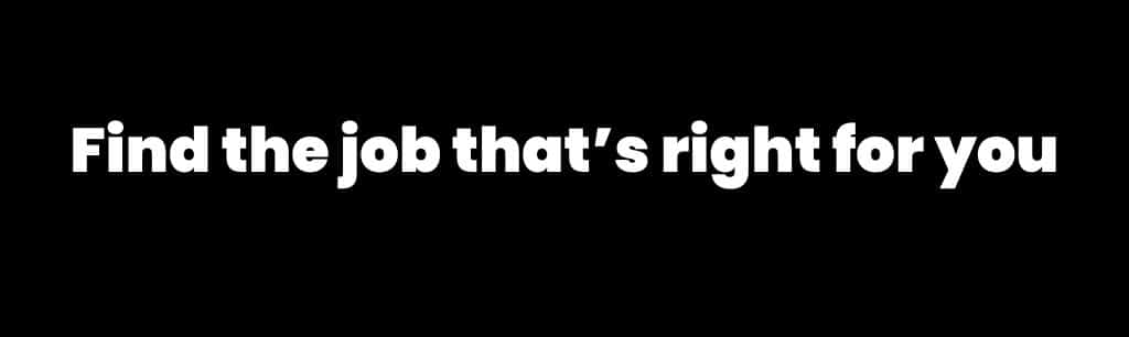 Find the job that's right for you banner 55/Redefined