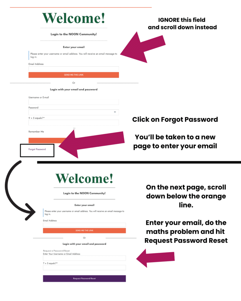How to reset your password larger screenshots