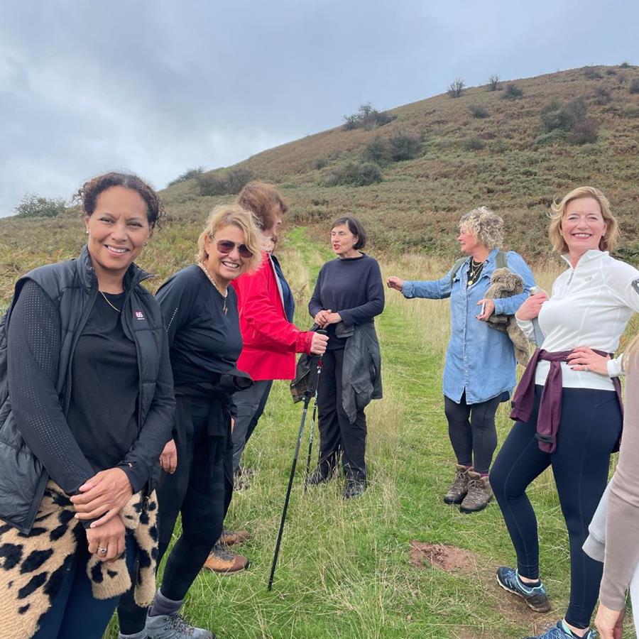 Some of our group on our way up the Skirrid mountain