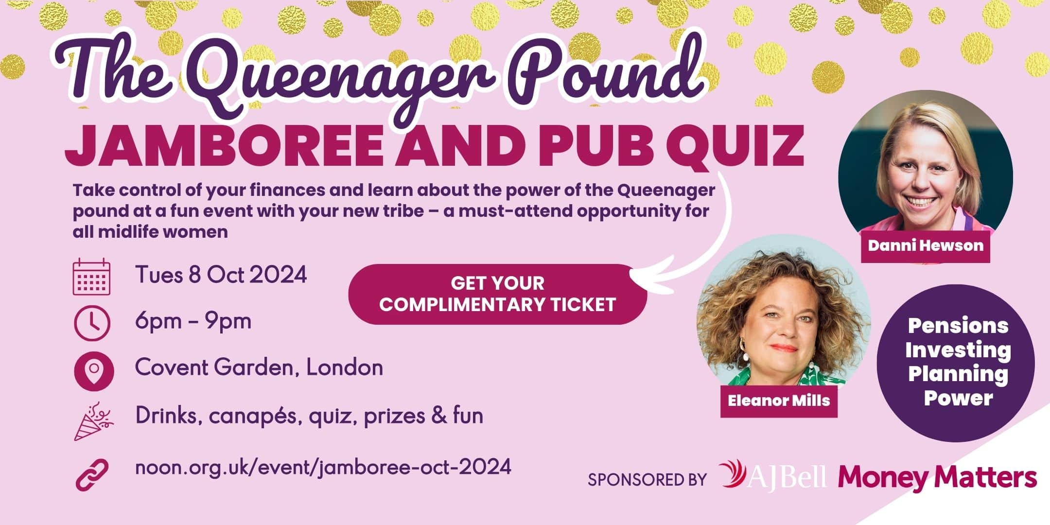 Queenager Pound party & pub quiz event