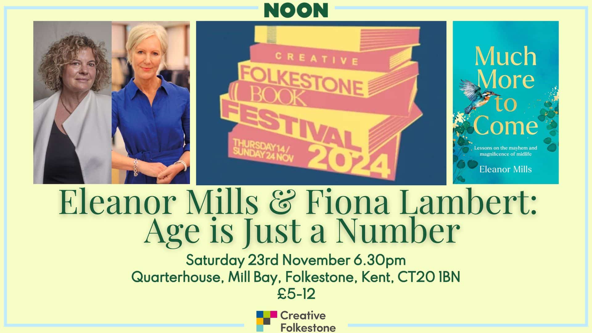 Folkestone Book Festival 2024 Eleanor Mills with Fiona Lambert