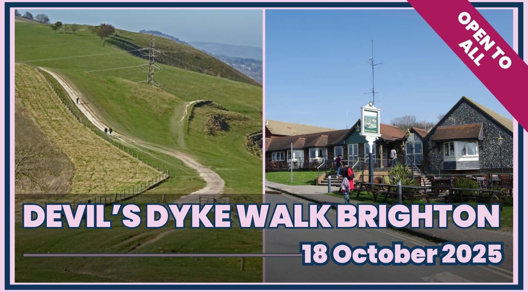 Devil's Dyke walk in Brighton October 2025