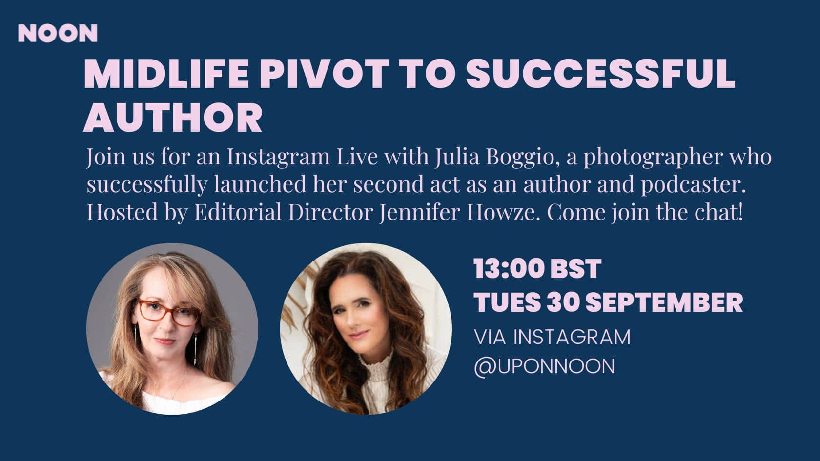 Jennifer Howze interviews Julia Boggio for NOON