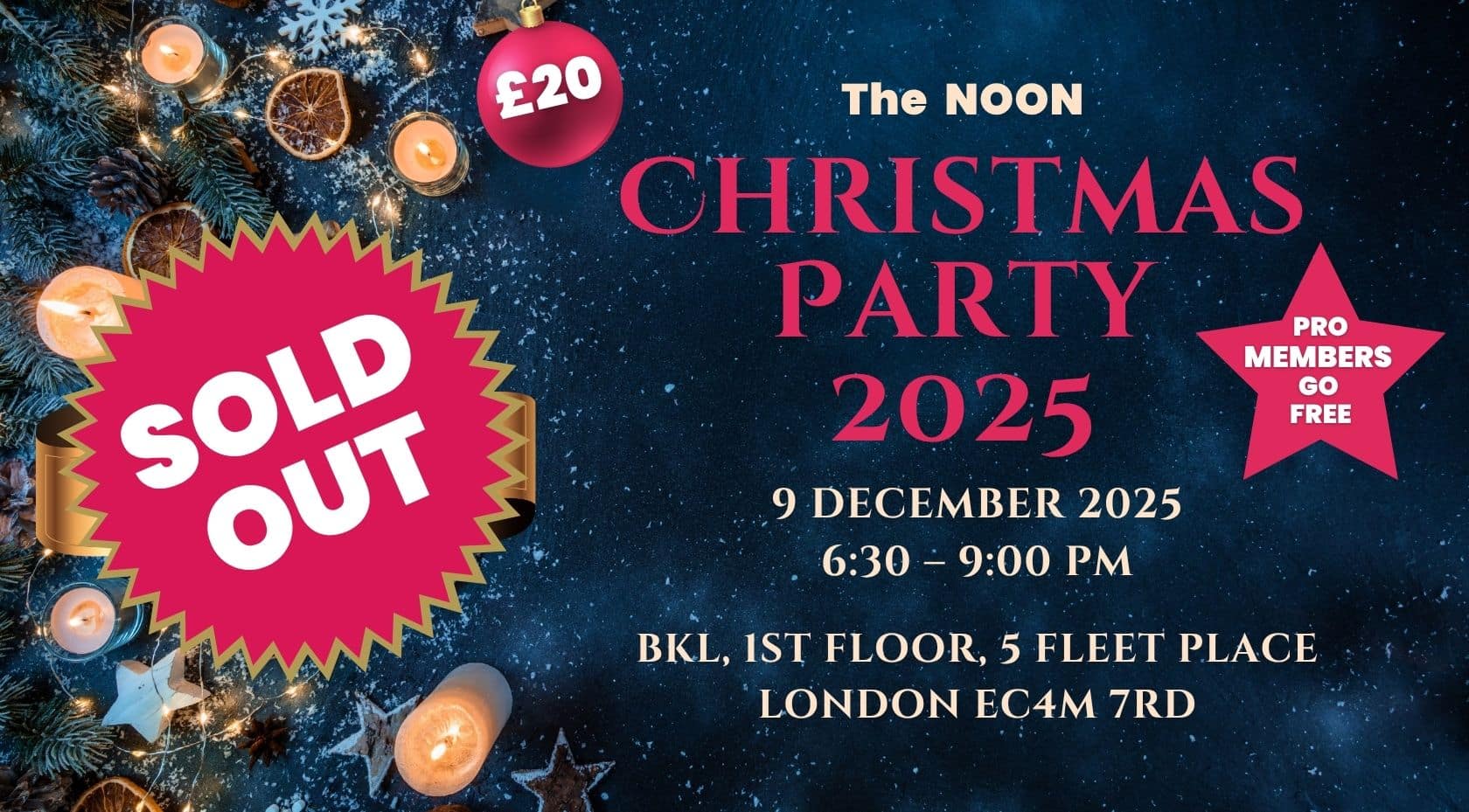 NOON Christmas Party 2025 SOLD OUT