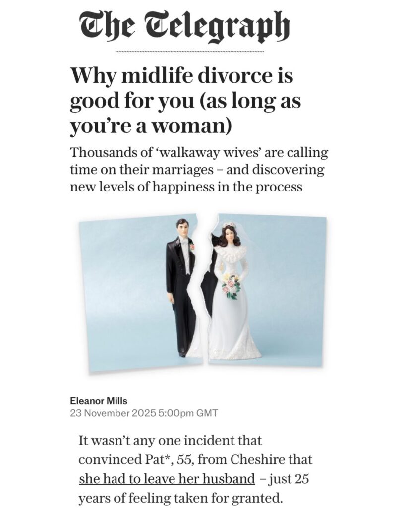 Telegraph coverage NOON Divorce research 2025