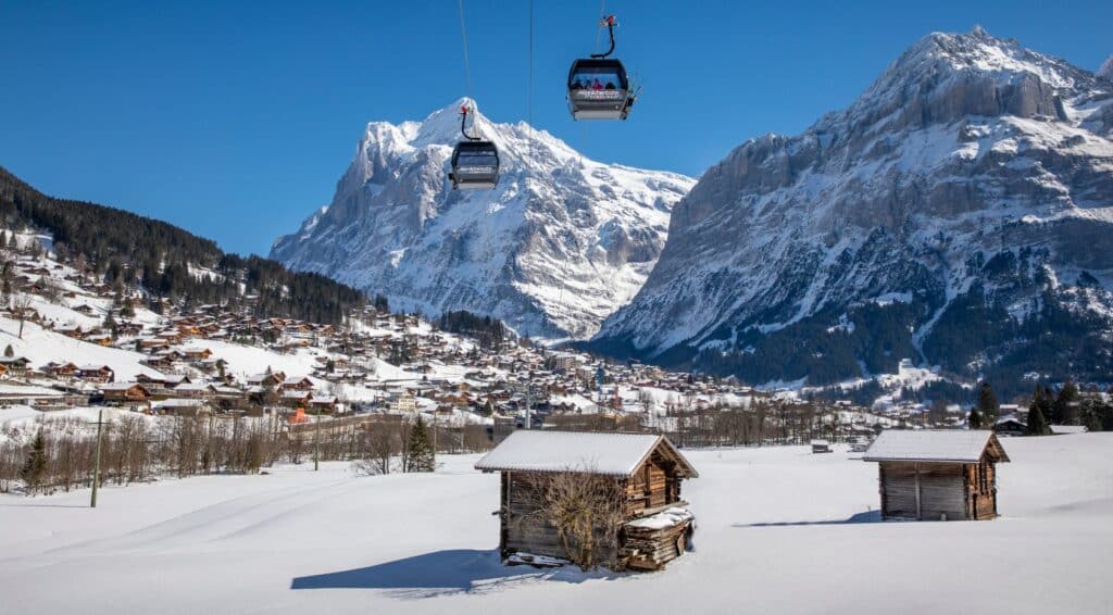 ski lift in Grindelwald NOON ski trip