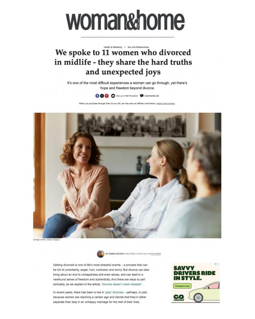 Women & Home NOON divorce research coverage