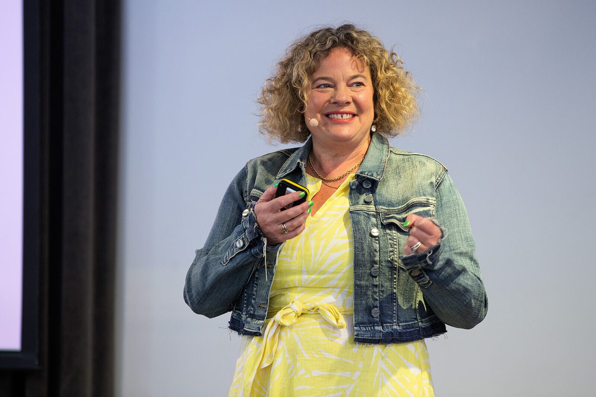 Eleanor Mills speaking