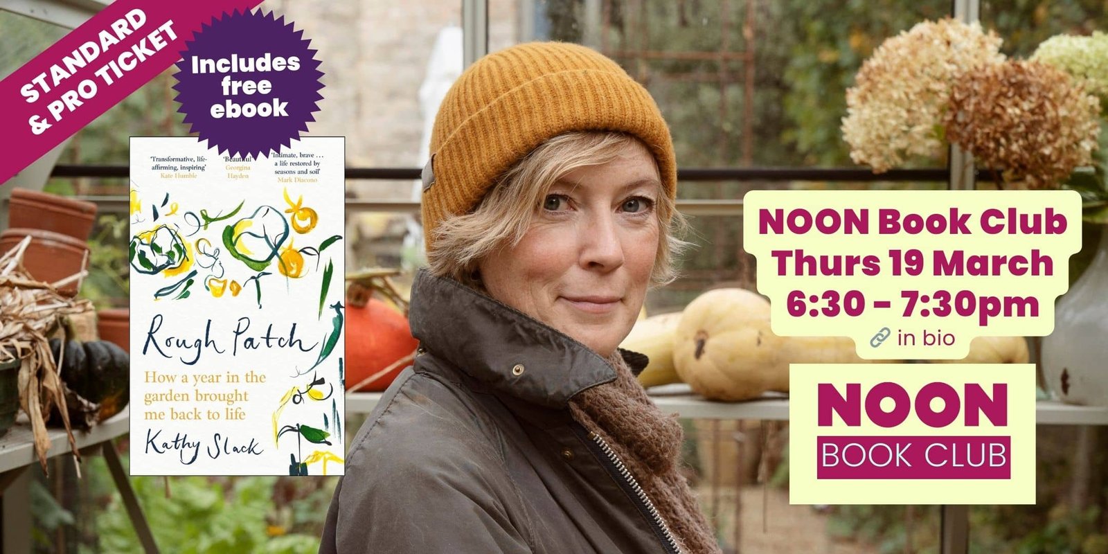 Kathy Slack NOON Book Club promo image with free ebook